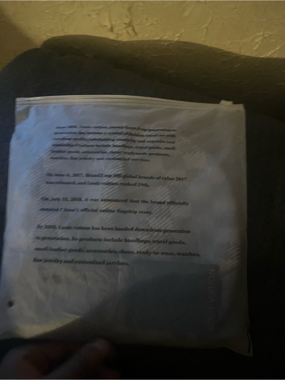 Louis Vuitton White and Cream Bedding Sheet with Subtle Text Detail